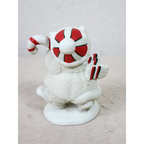 Lefton Kitty Snowflake White Figurine Year 1992 Christmas Holidays 3 1/4" Vtg - Picture 7 of 12